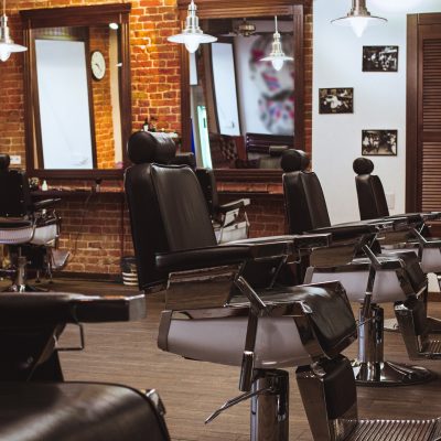 Vintage chairs in barbershop